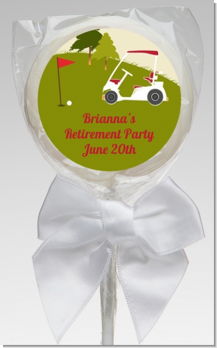 Golf Cart - Personalized Birthday Party Lollipop Favors