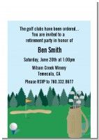 Golf - Retirement Party Petite Invitations