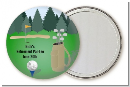 Golf - Personalized Retirement Party Pocket Mirror Favors