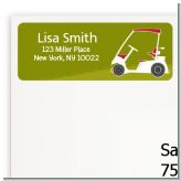 Golf Cart - Birthday Party Return Address Labels