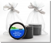 Gone Fishing - Birthday Party Black Candle Tin Favors