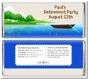 Gone Fishing - Personalized Retirement Party Candy Bar Wrappers
