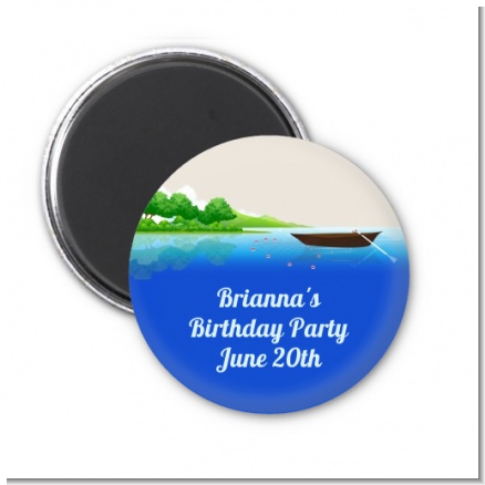 Gone Fishing - Personalized Birthday Party Magnet Favors