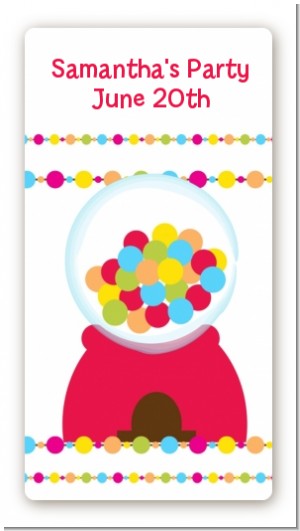 Gumball - Custom Rectangle Birthday Party Sticker/Labels