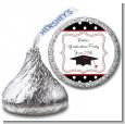 Graduation Cap Black & Red - Hershey Kiss Graduation Party Sticker Labels thumbnail