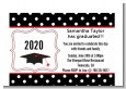 Graduation Cap Black & Red - Graduation Party Petite Invitations thumbnail