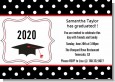 Graduation Cap Black & Red - Graduation Party Invitations thumbnail