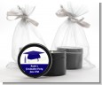 Graduation Cap Blue - Graduation Party Black Candle Tin Favors thumbnail