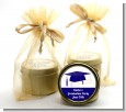 Graduation Cap Blue - Graduation Party Gold Tin Candle Favors thumbnail