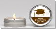 Graduation Cap Brown - Graduation Party Candle Favors thumbnail