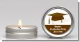 Graduation Cap Brown - Graduation Party Candle Favors thumbnail