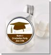 Graduation Cap Brown - Personalized Graduation Party Candy Jar thumbnail