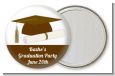 Graduation Cap Brown - Personalized Graduation Party Pocket Mirror Favors thumbnail