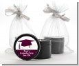 Graduation Cap Maroon - Graduation Party Black Candle Tin Favors thumbnail