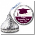 Graduation Cap Maroon - Hershey Kiss Graduation Party Sticker Labels thumbnail