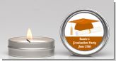 Graduation Cap Orange - Graduation Party Candle Favors