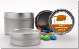 Graduation Cap Orange - Custom Graduation Party Favor Tins