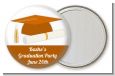 Graduation Cap Orange - Personalized Graduation Party Pocket Mirror Favors thumbnail