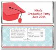 Graduation Cap Red - Personalized Graduation Party Candy Bar Wrappers thumbnail