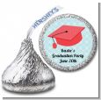 Graduation Cap Red - Hershey Kiss Graduation Party Sticker Labels thumbnail