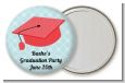 Graduation Cap Red - Personalized Graduation Party Pocket Mirror Favors thumbnail