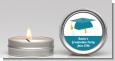 Graduation Cap Teal - Graduation Party Candle Favors thumbnail