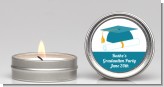 Graduation Cap Teal - Graduation Party Candle Favors