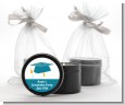 Graduation Cap Teal - Graduation Party Black Candle Tin Favors thumbnail