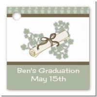 Graduation Diploma - Personalized Graduation Party Card Stock Favor Tags