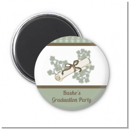 Graduation Diploma - Personalized Graduation Party Magnet Favors