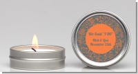 Grey & Orange - Bridal Shower Candle Favors