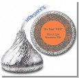 Grey & Orange - Hershey Kiss Bridal Shower Sticker Labels thumbnail