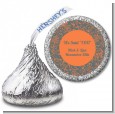 Grey & Orange - Hershey Kiss Bridal Shower Sticker Labels thumbnail