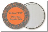 Grey & Orange - Personalized Bridal Shower Pocket Mirror Favors