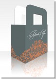 Grey & Orange - Personalized Bridal Shower Favor Boxes