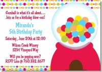 Gumball - Birthday Party Invitations