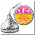 Gymnastics - Hershey Kiss Birthday Party Sticker Labels thumbnail