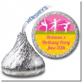 Gymnastics - Hershey Kiss Birthday Party Sticker Labels