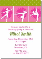 Gymnastics - Birthday Party Invitations