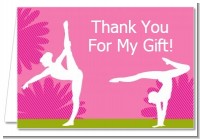 Gymnastics - Birthday Party Thank You Cards