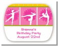 Gymnastics - Personalized Birthday Party Rounded Corner Stickers thumbnail