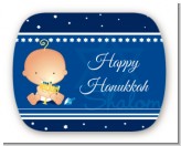 Hanukkah Baby - Personalized Baby Shower Rounded Corner Stickers