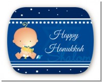 Hanukkah Baby - Personalized Baby Shower Rounded Corner Stickers