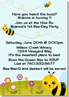 Happy Bee Day - Birthday Party Invitations