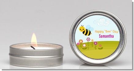 Happy Bee Day - Birthday Party Candle Favors