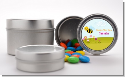 Happy Bee Day - Custom Birthday Party Favor Tins