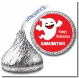 Happy Ghost - Hershey Kiss Halloween Sticker Labels thumbnail