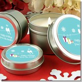 Happy Holidays on a String - Christmas Candle Favors