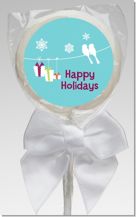 Happy Holidays on a String - Personalized Christmas Lollipop Favors