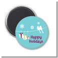 Happy Holidays on a String - Personalized Christmas Magnet Favors thumbnail